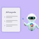 Illustration av mötesagenda med Copilot-robot bredvid