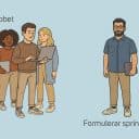 Illustration av ett team och en ledare