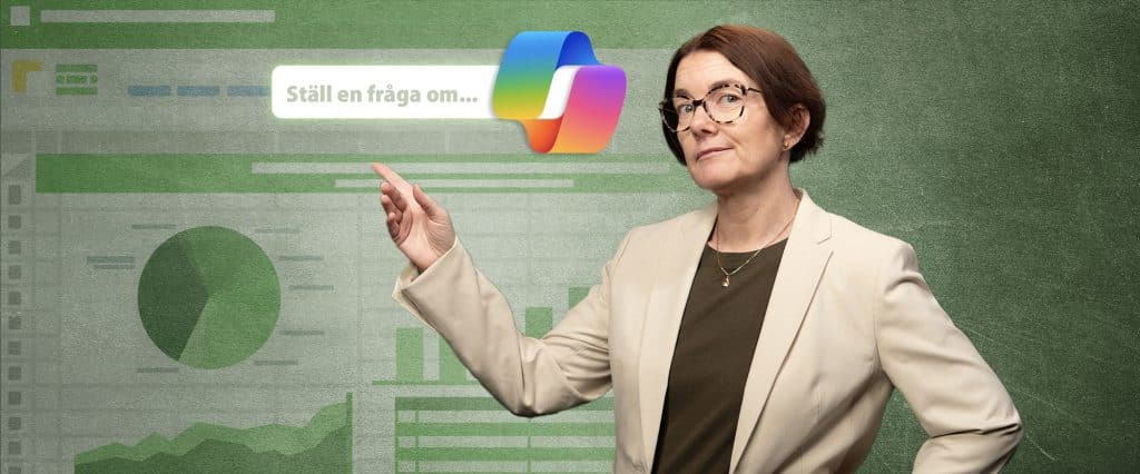 Omslagsbild för kursen Copilot i Excel.