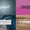 Fyra olika typsnitt mot fyra olika bakgrunder demonstrerar hur val av stil påverkar uttrycket i en presentation.