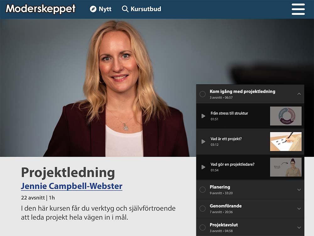 Ett exempel på en kurs i Microsoft Teams