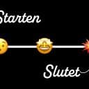 En visuell linje visar publikens resa vid perfekt presentationsteknik – från en emoji som uttrycker nyfikenhet till wow-effekt.
