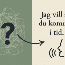 Illustration för att illustrera tydlig feedback där ena sidan visar förvirrande feedback och den andra rak och tydlig.