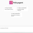 Skärmbild av Copilot-funktion som visar en policyagent med exempel på frågor om resepolicy, trakasseripolicy och hårdvarupolicy.