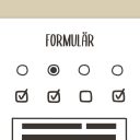Illustration av formulär med kryssrutor, alternativknappar och textfält