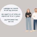 Illustration med fyra personer där en kvinna förklarar riktningen i en förändring: “Ledningen har beslutat, vår uppgift är att införa det, jag återkommer med mer info.”