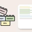 Illustration av legobitar med texten roll, kontext, uppgift och format.