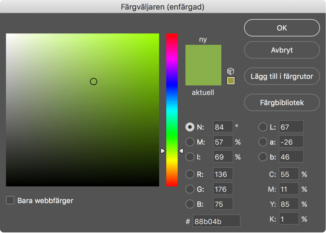 Pantone Greenery i Photoshop