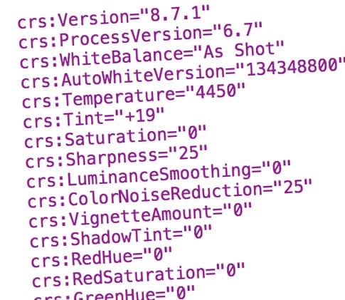 Inställningar för raw-filer