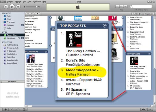 Moderskeppet trea i iTunes Moderskeppet trea i iTunes
