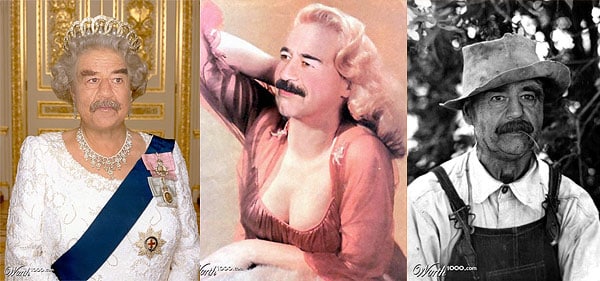 Montage med Saddam Hussein